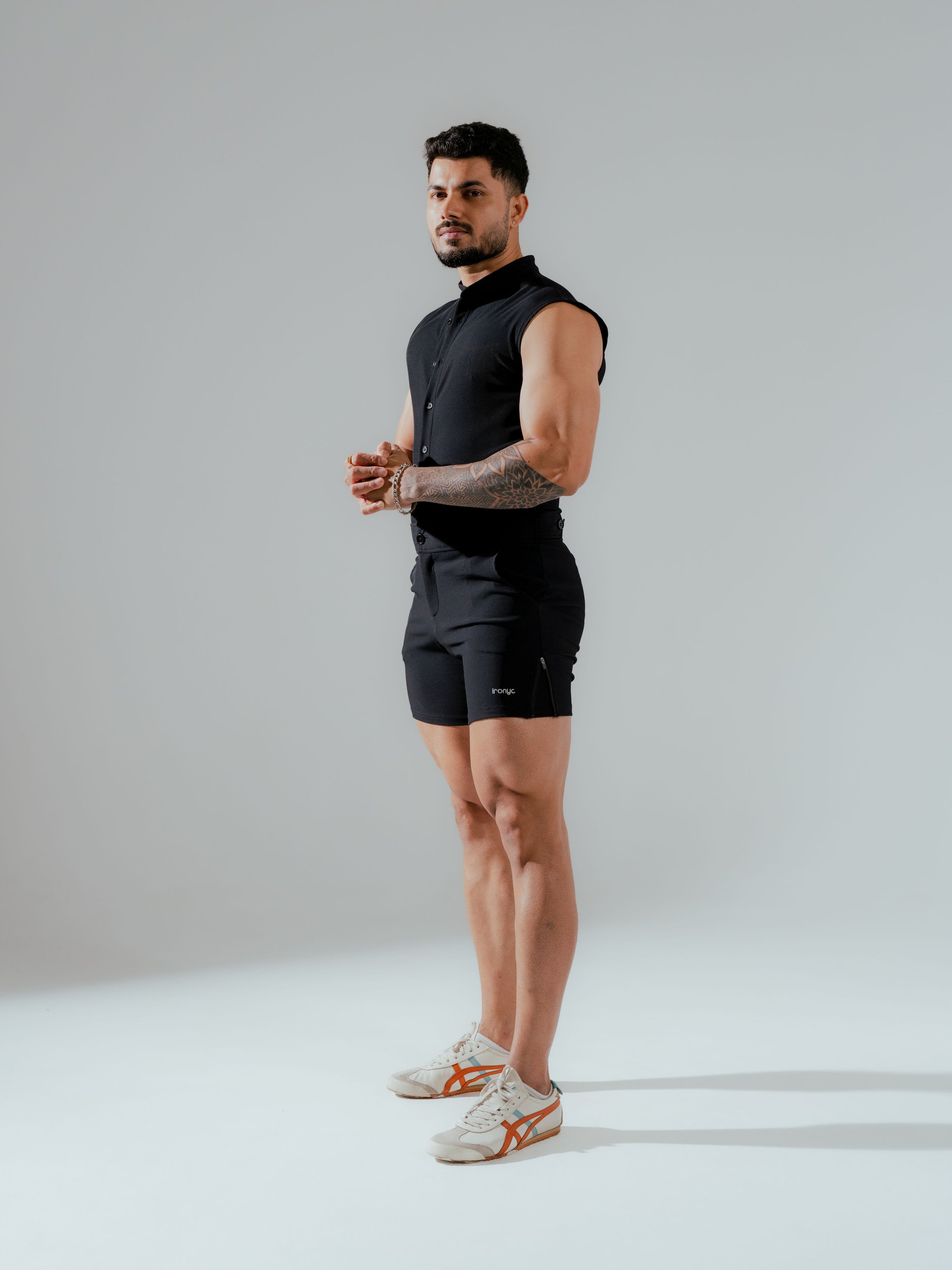 Stryk Ironclad Sleeveless Mandarin Collar Jumpsuit